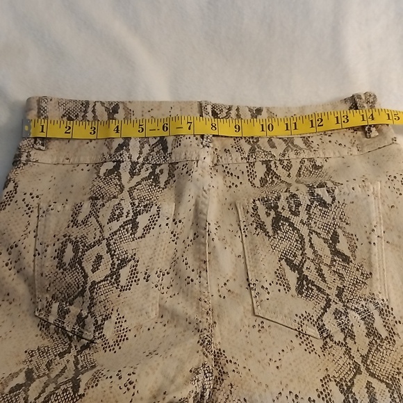 Zara Snakeskin Cropped Ankle Hem Jeans Women's 8 Read - Picture 5 of 6